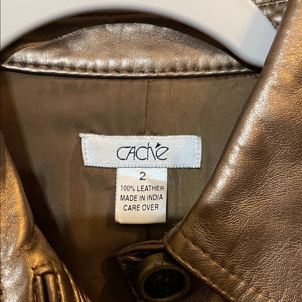 Cache Metallic Leather Jacket - image 2